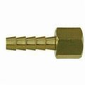 Midland Metal Swivel Hose Adapter, Adapter, 38 x 12 Nominal, Barb x 45 deg Female Flare, 087 Hex, 150 psi, 4 32106